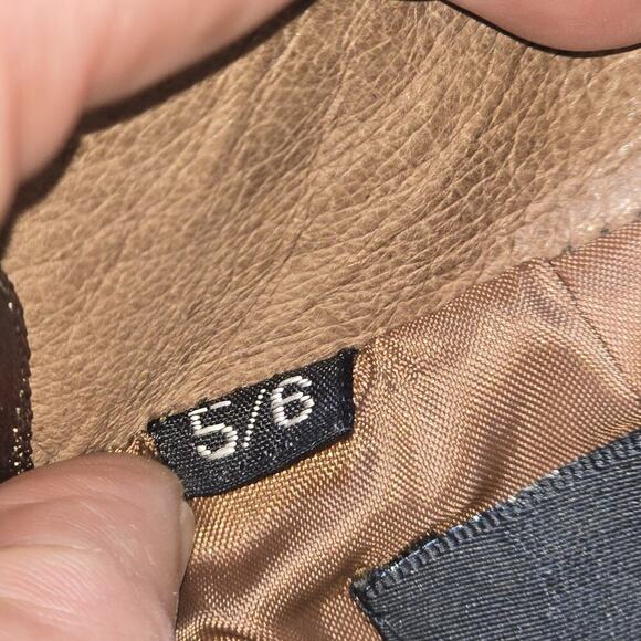 Vintage Winlit Genuine Leather Skirt Women’s 5/6 Tan Brown Made in Korea 80s 90s - Picture 5 of 15